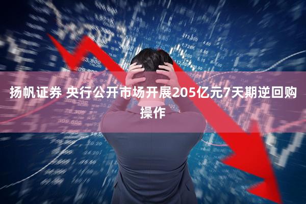 扬帆证券 央行公开市场开展205亿元7天期逆回购操作